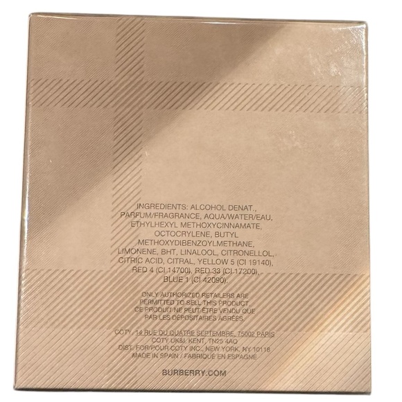 BURBERRY FOR WOMEN BY BURBERRY EAU DE PARFUM 3.3 FL OZ/100 ML New in Box - Picture 3 of 3